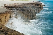 Coastal cliffs at Blowing Rocks Preserve, in Hobe Sound, Martin County, Florida.