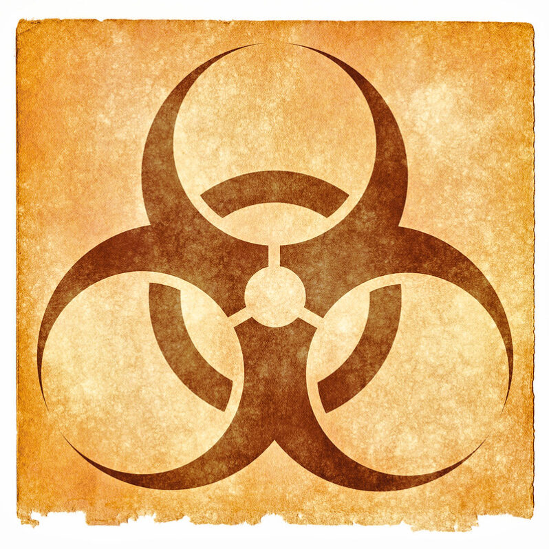 Biohazard Grunge Sign - Sepia (illustration by Nicolas Raymond CC BY 2.0 via Flickr)